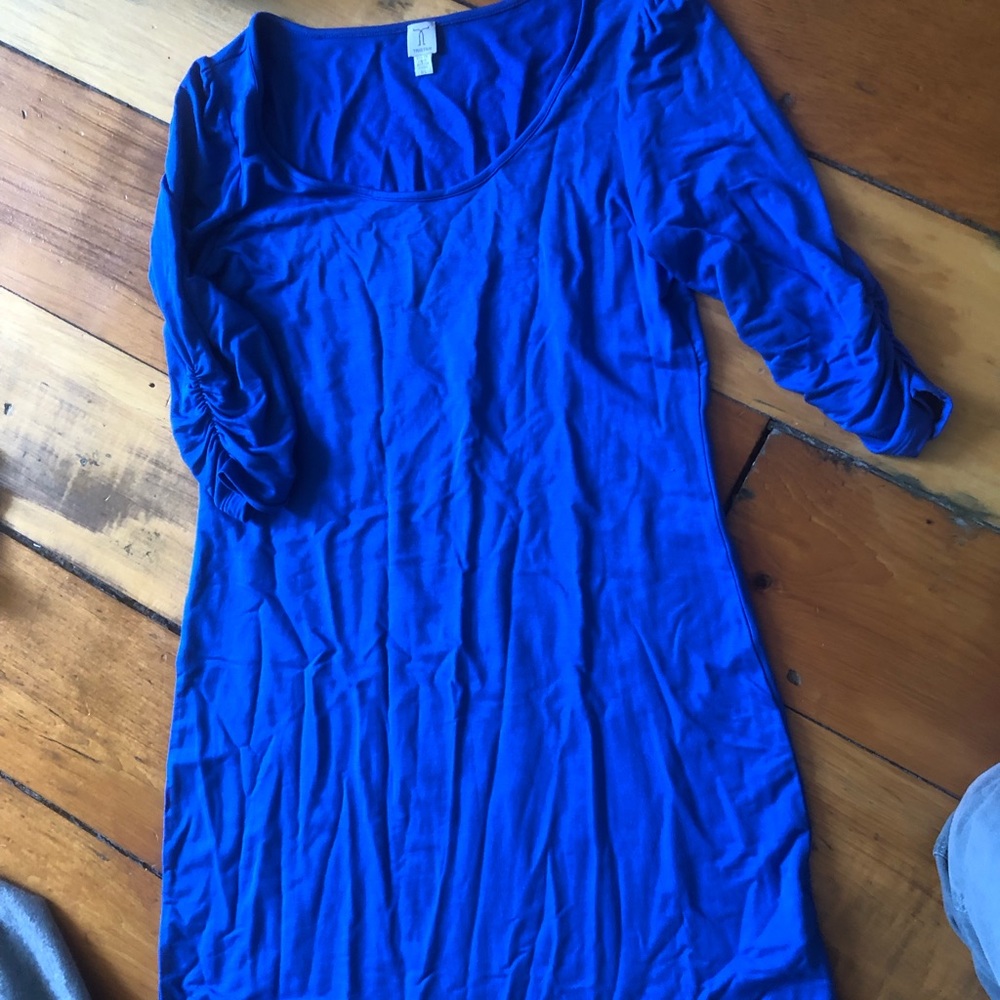 Blue shirt dress